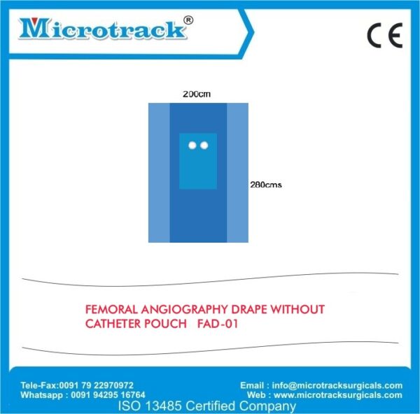 FEMORAL ANGIOGRAPHY DRAPE WITHOUT CATHETER POUCH FAD-01